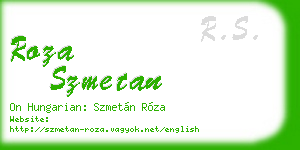 roza szmetan business card